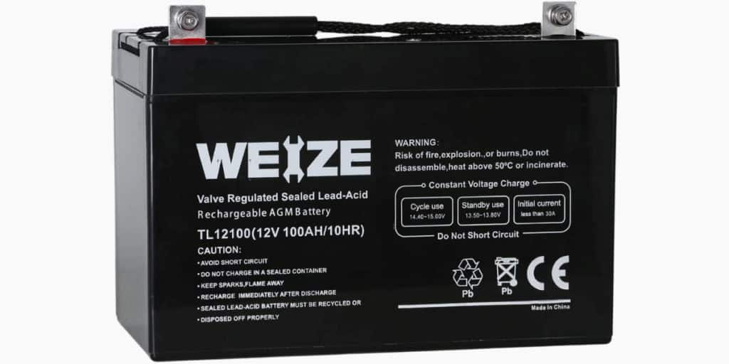 Weize 12v 100ah Deep Cycle Battery